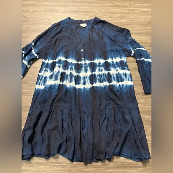 Mud Pie Women's Ellison Navy Tie Dye Dress S - Picture 11 of 11